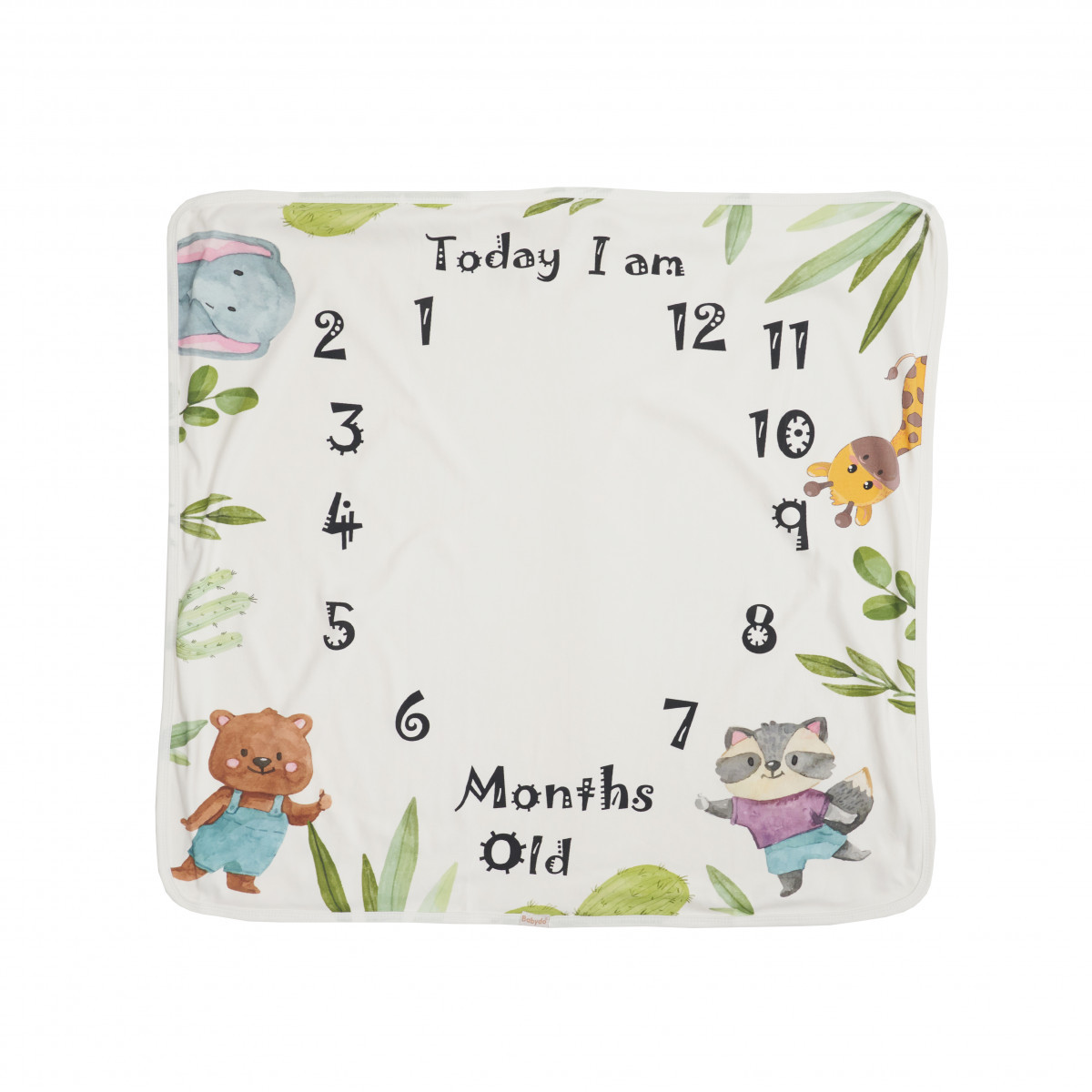 Плед Twins BabyDo 85x80 Календар росту, Safari, беж світлий, фото 1