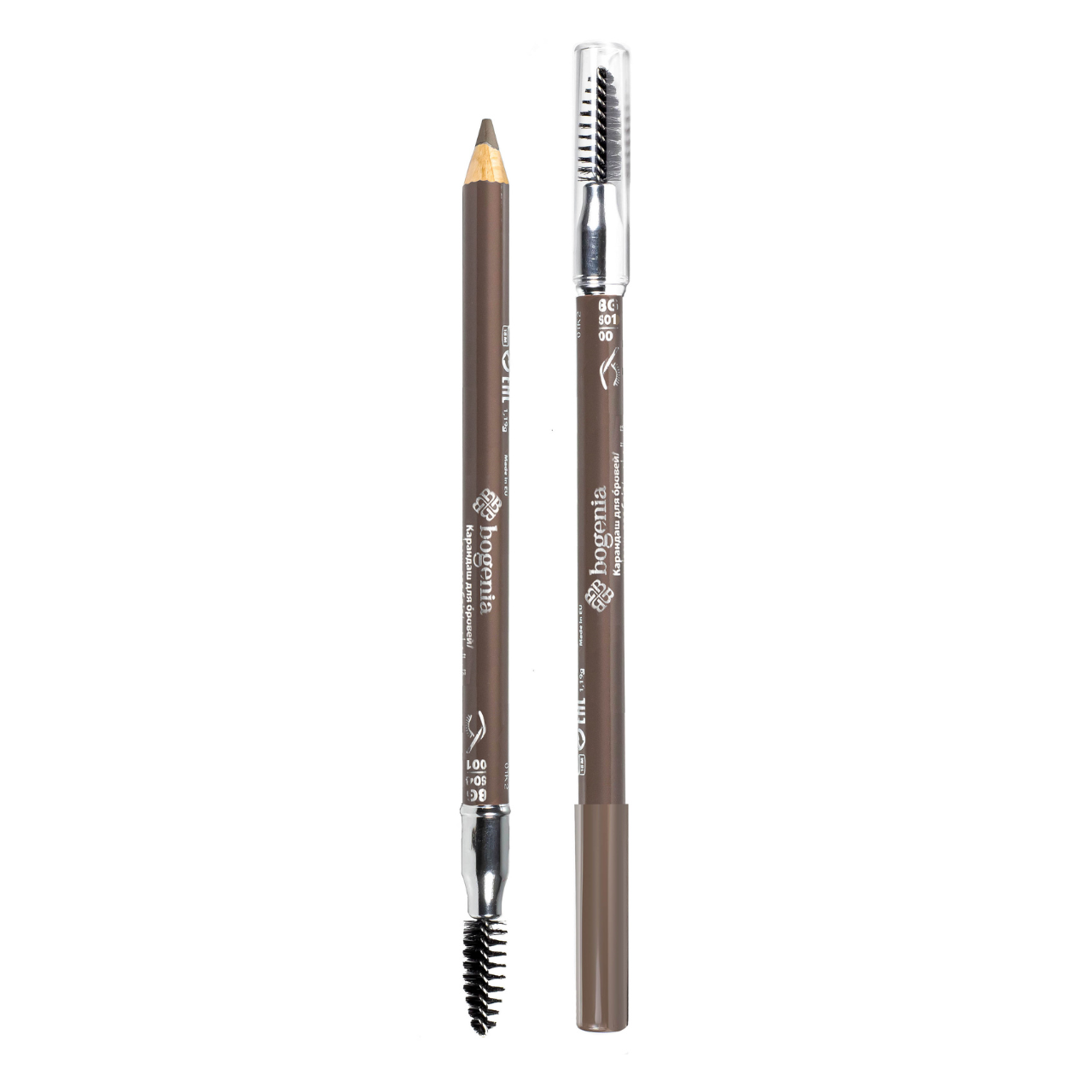 Олівець для брів пудровий Bogenia Powder Brow Liner BG506, № 001 Light Graphite