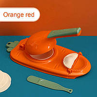 Машинка для лепки вареников 2в1, универсальная вареничница, механическая прес форма оранжевого цвета 58-0001