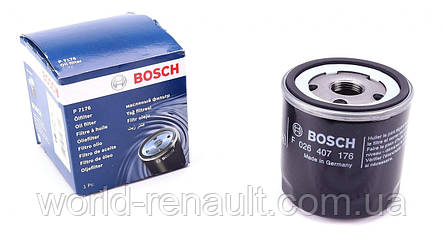 BOSCH (Німеччина) F026407176 — Оливний фільтр (високий) на Рено Меган 3, Рено Флюенс 1.5dci (start-stop), фото 2