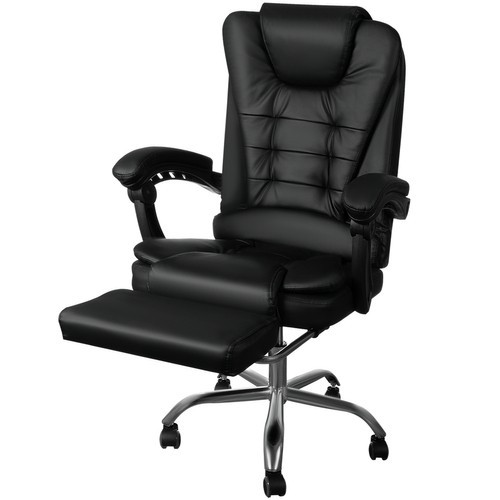Комп'ютерне офісне крісло з еко шкіри Malatec 16224 чорне, фото 1