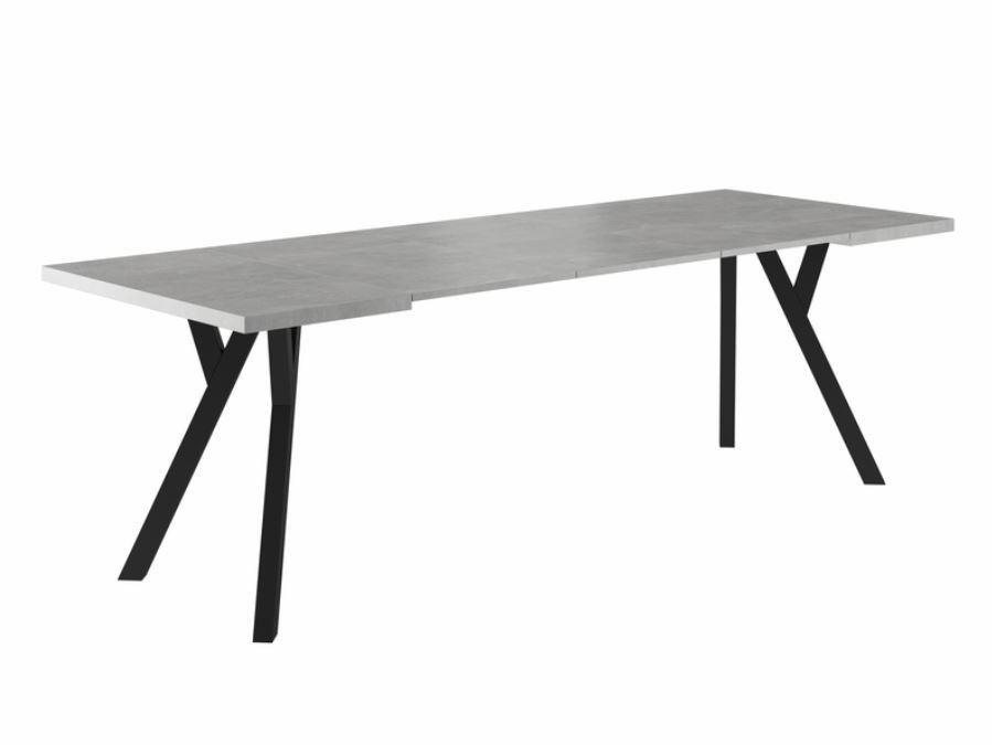 Стол обеденный Merlin металл Черный, столешница ЛДСП эффект бетона, 90-240x90х76 см (Signal ТМ) - фото 5 - id-p1644296228