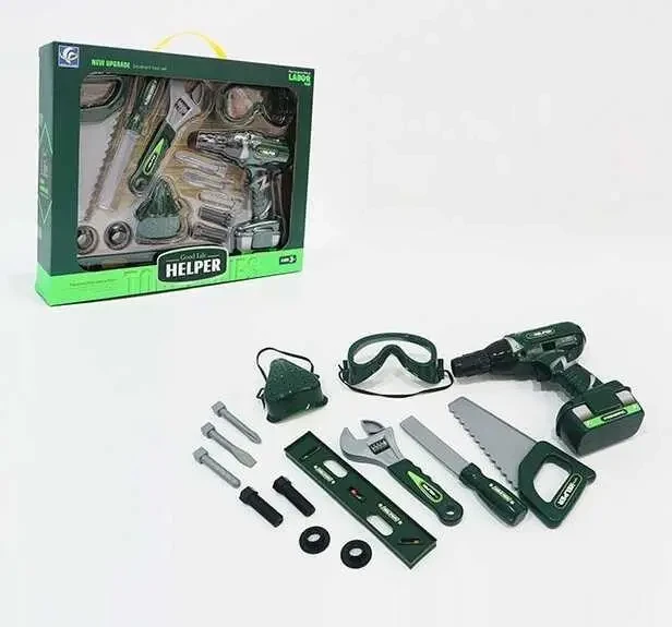 Набір інструментів YF 790-1 /800/781 (36/2) 3 види, електричний шурупокрут, пилка, долото, окуляри,, фото 1