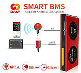 BMS smart плата DaLy для LiFePO4 акумуляторів 48V 16S 100A симетрія з Bluetooth (BMS контролер, БМС плата), фото 4