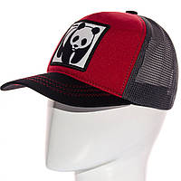 Летняя бейсболка кепка тракер Панда Panda мужская женская кепка с сеткой Красный
