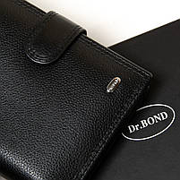 Чоловіче шкіряне портмоне DR. BOND M3638 black.Купити чоловічі гаманці гуртом і в роздріб в Україні., фото 3
