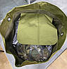 Баул тактичний 110 л, Оксфорд 600D, з плечовими ременями, колір Олива, YAKEDA P-055, тактична сумка велика для військових, фото 8
