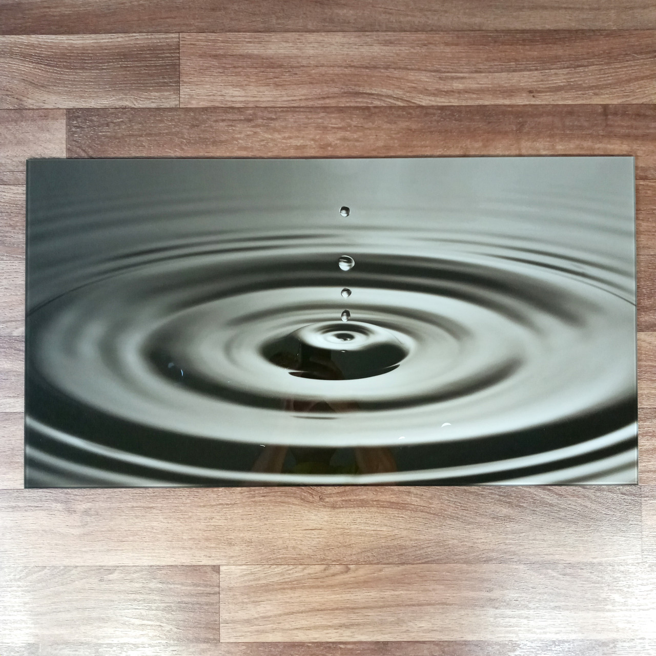 Картина на склі Падаючі краплі рідини, фото 1