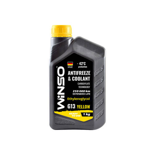 ANTIFREEZE & COOLANT WINSO YELLOW G13 Антифриз 1kg (15шт/ящ) (ID ...