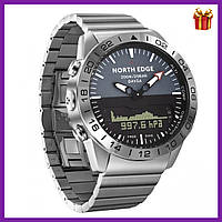 Мужские водостойкие смарт-часы для военных, пилотов и моряков North Edge Gavia 20BAR Премиум Часы