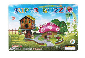 Пазли 3D картонні 4 арк. Дім звірят