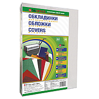 Обкладинки для переплетення DA картонні А4 Delta під шкіру білі 230 гр/м², 100 шт