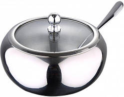 Цукорниця з нержавіючої сталі WELLBERG WB-7345 560мл з ложкою