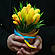 Букет тюльпанів і мімози із мила ручної роботи  в кашпо, фото 4
