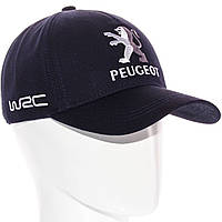 Бейсболка кепка с логотипом автомобиля Пежо Peugeot плотная Темно-синий