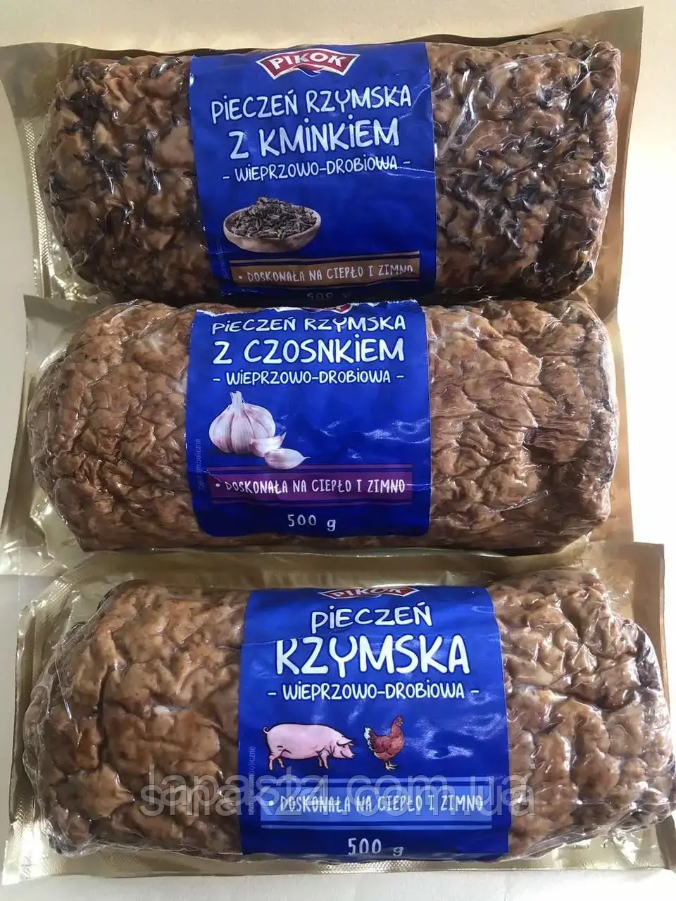 Рулет мясной с тмином Pikok Pieczen rzymska z kminkiem 500г Польша - фото 2 - id-p1769576455