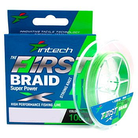 Шнур плетеный Intech First Braid X4 Green 100m (1.5 (24lb/10.0kg)),FS0649452