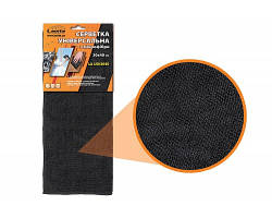 Серветка мікрофібра 5 шт. 30х40 універсальна чорна для догляду за різними типами поверхонь Lavita