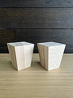 Меблеві ніжки і опори дерев'яні конус  квадрат H.100 / Квадрат-1.1