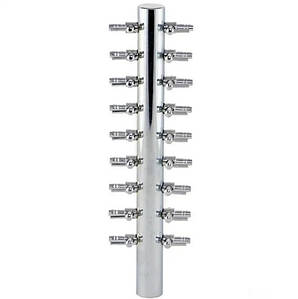 Розподільник повітря SuperFish на 18 виходів (вихід 4мм, підключення 20 мм), нерж. сталь для ставка, водойми, озера, узв