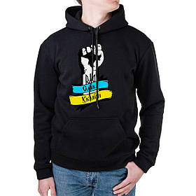 Худі патріотична Слава Україні, чорна