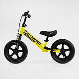 Велобіг дитячий 12" EVA (ПЕНА) CORSO 12517 зі сталевою рамою та ручним гальмом, з підставкою для ніжок, фото 4