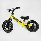Велобіг дитячий 12" EVA (ПЕНА) CORSO 12517 зі сталевою рамою та ручним гальмом, з підставкою для ніжок, фото 3