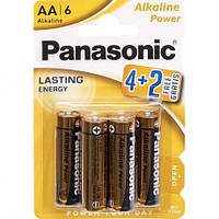 Від 6 шт. Батарейка Panasonic AA LR6 по 6 шт Alkaline Power купити дешево в інтернет-магазині