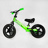 Біговел Corso 12" 65166 EVA (ПЕНА) зі сталевою рамою та ручним гальмом, з підставкою для ніжок і підніжкою, фото 3