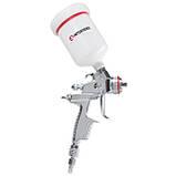 Фарбопульт пневматичний HVLP II професійний, форсунка - 1.4 мм, верхній пластиковий бачок - 600 мл, 2 бар, фото 6