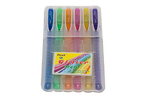 Набір ручок гелевих 6 кольорів ООПТ First в пластиковому пеналі