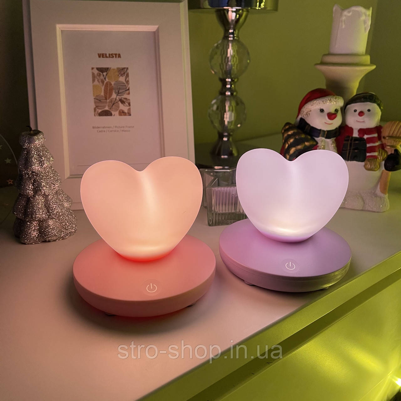 Силіконовий LED світильник-нічник Серце. Білий / подарунок на 8 березня - фото 6 - id-p1143991915