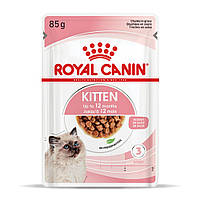 Влажный корм для котят Royal Canin Kitten Gravy 85 г домашняя птица кусочки в соусе