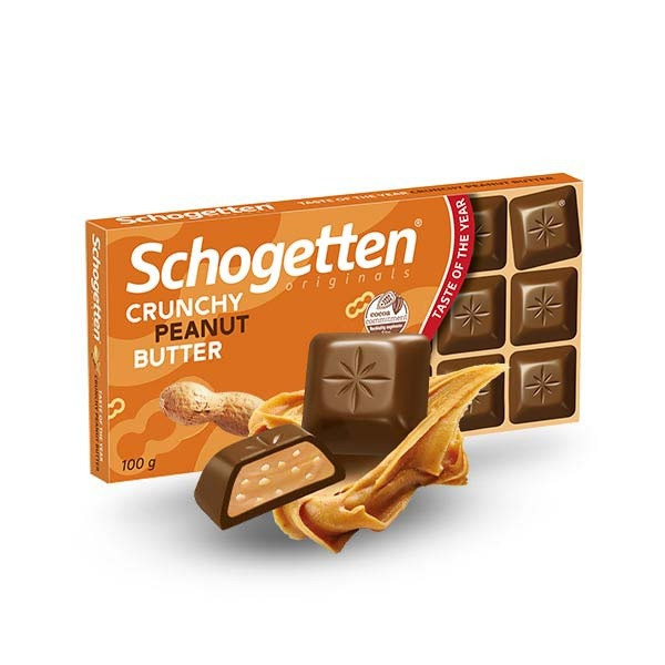 Шоколад Молочний Кранчі та Арахісова Олія Шогеттен Schogetten Crunchy Peanut Butter 100 г Німеччина