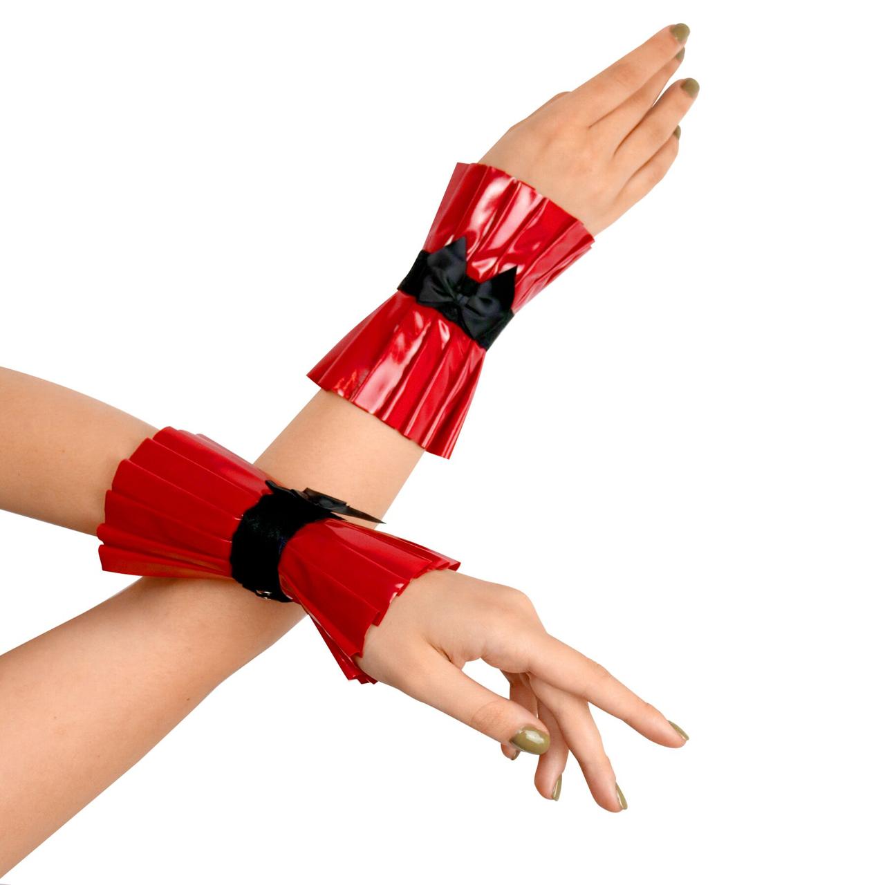 Плісировані манжети на руки Art of Sex — Eva, колір червоний | Puls69, фото 1