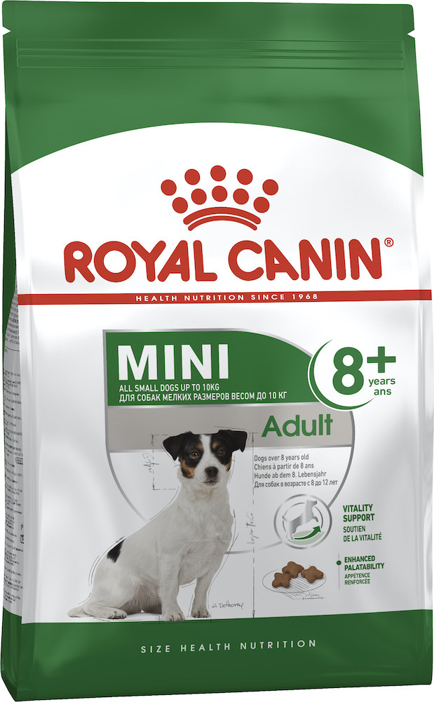 Сухий корм Royal Canin Mini Adult 8+, 800 г для дрібних порід собак віком 8-12 років з куркою