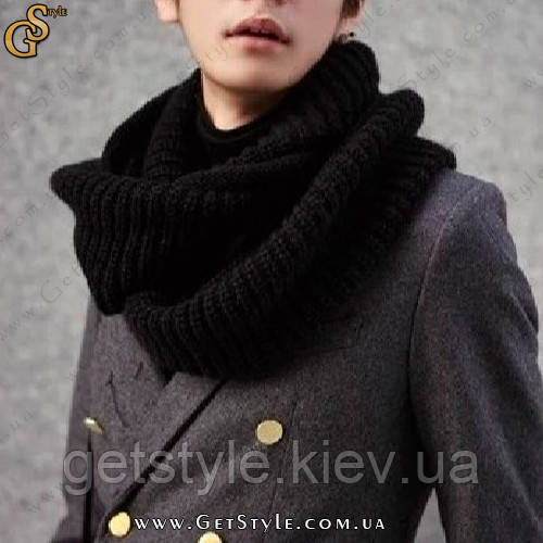 Шарф-хомут (снуд) цілісний Scarf Collar чорний