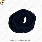 Шарф-хомут (снуд) цілісний Scarf Collar чорний, фото 4