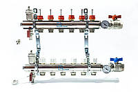 Комплект колекторів з витратомірами, термометрами та розповітрювачами LUXOR, 3 виходи