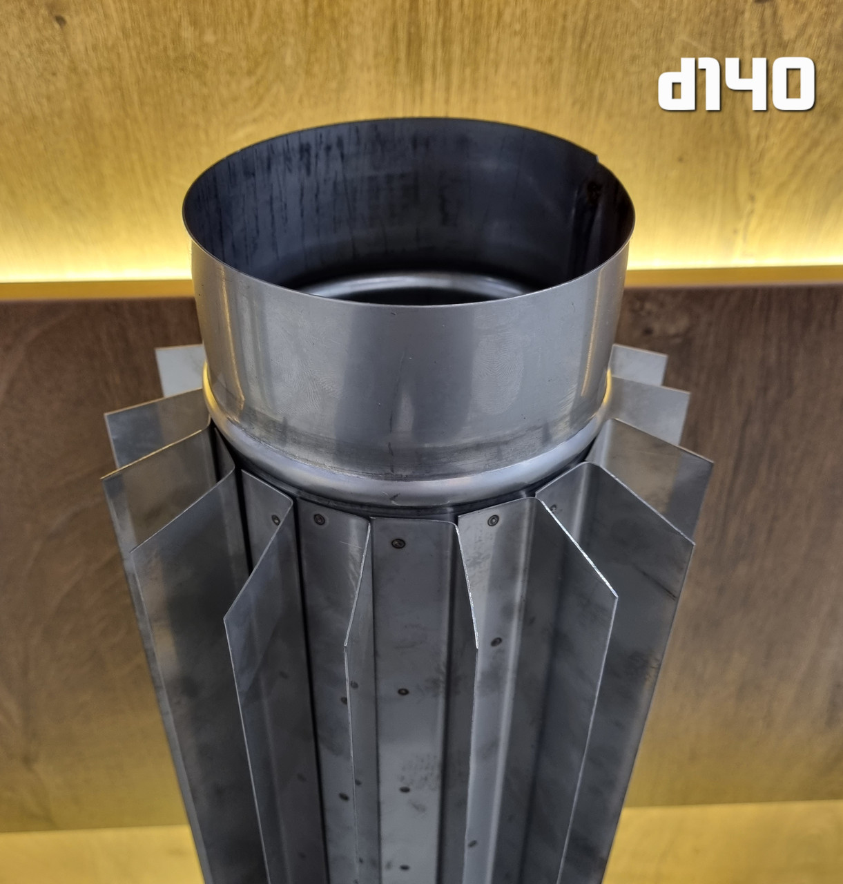 Радіатор нержавійка 0,6мм AISI 304 L=500мм d-140