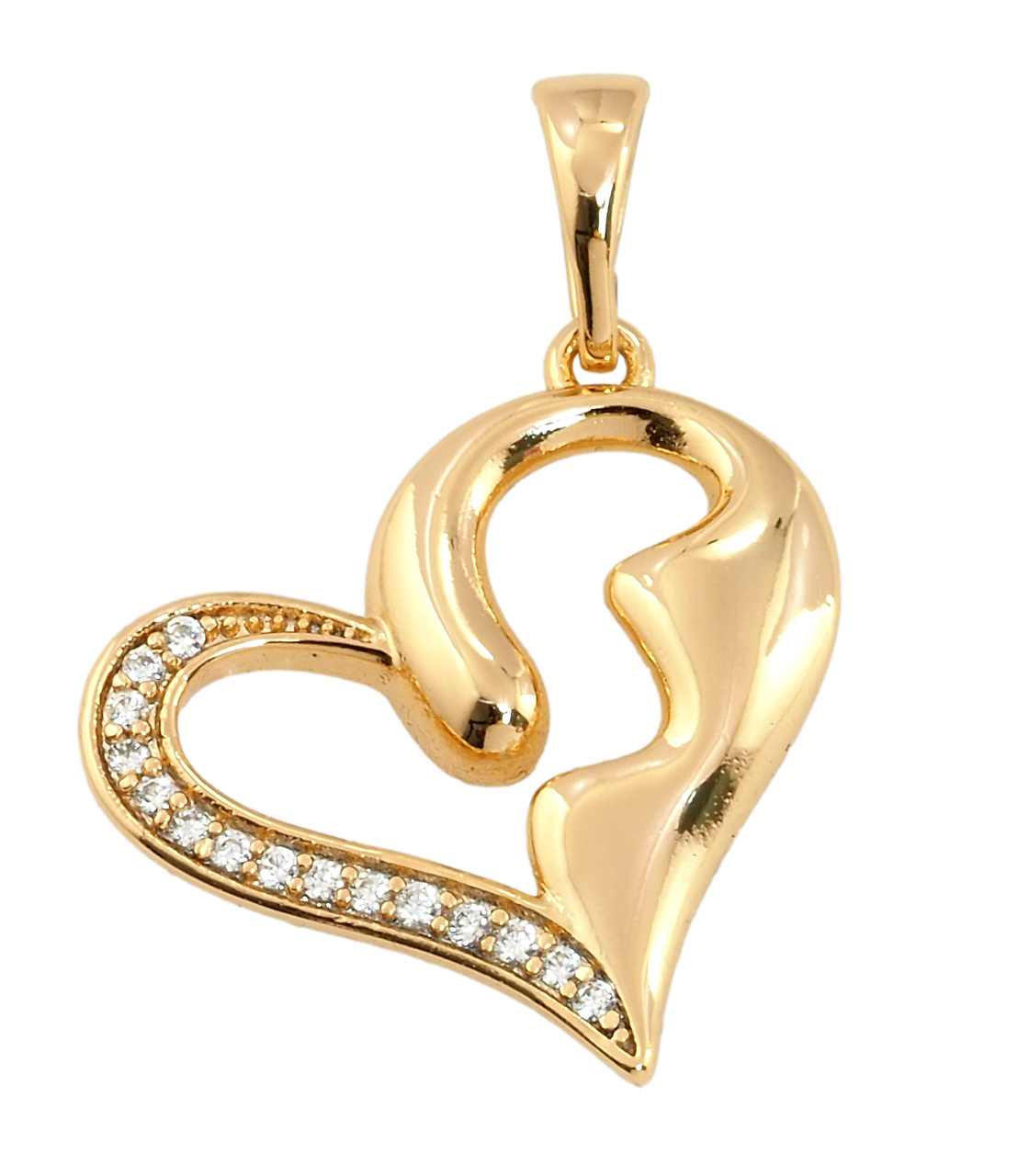 Кулон Xuping Позолота 18K "Сердечко" для ланцюжка до 5мм