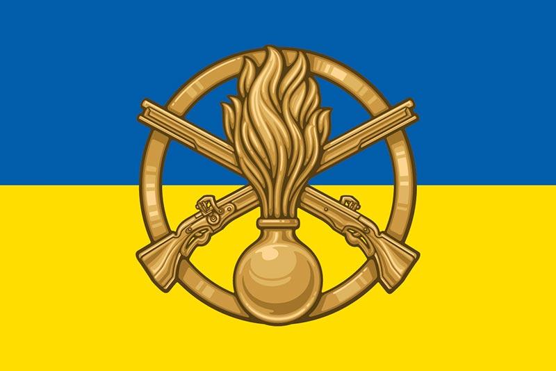 Прапор 11 ОМПБр ЗСУ синьо-жовтий