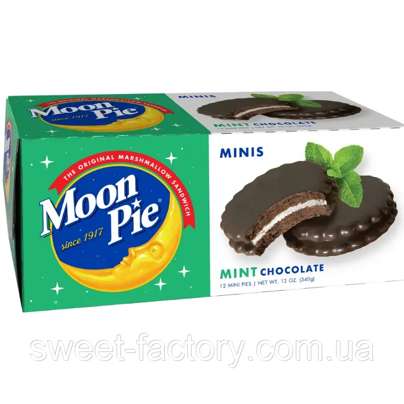 Лунный пирог Moon Pie Minis Mint Chocolate 12s 340g - фото 1 - id-p1769638274