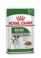 Вологий корм для дорослих собак дрібних порід Royal Canin Mini Adult 85 г домашня птиця шматочки в соусі