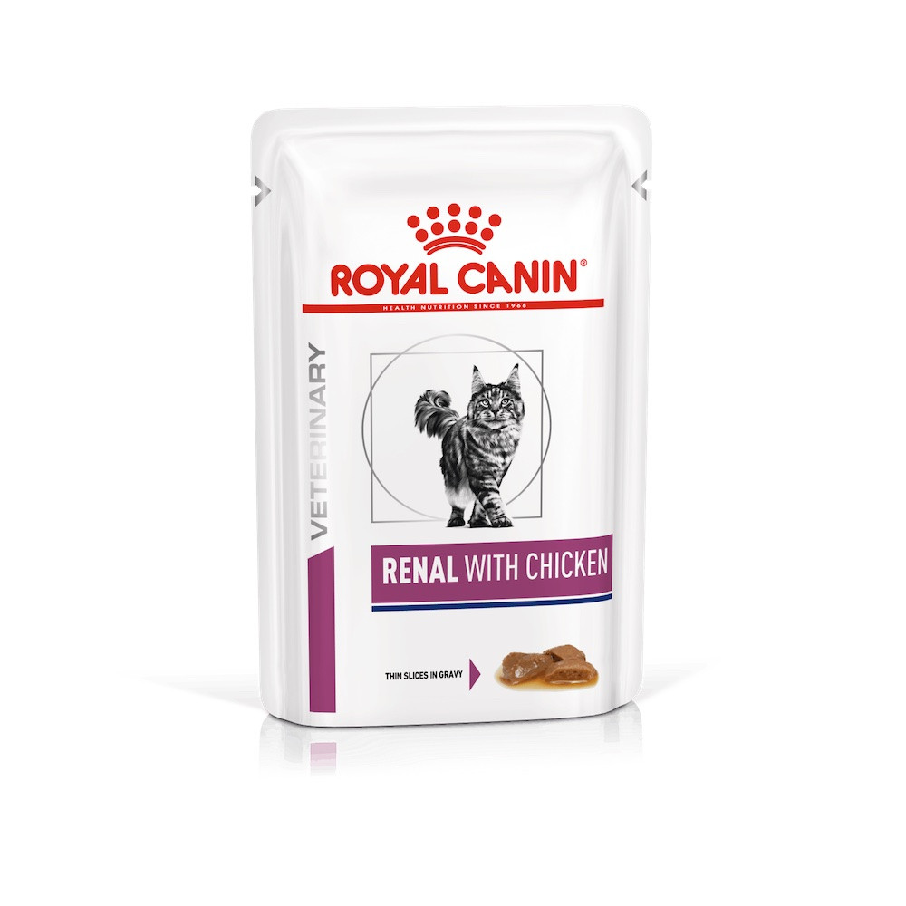 Вологий корм для котів при захворюваннях нирок Royal Canin Renal 85 г курка дієтичне харчування для котів