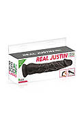 Фалоїмітатор із присоском Real Body — Real Justin Black (м'ята упаковка) | Puls69, фото 5