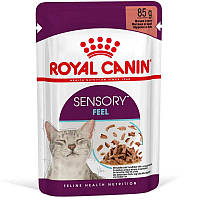 Влажный корм для кошек для стимуляции тактильных рецепторов ротовой полости Royal Sensory Feel в соусе 85 г