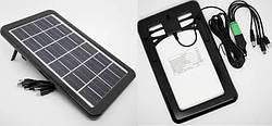 Сонячна панель CcLamp CL-630 з підставкою портативна з USB-кабелем із різними входами 3 W, Сонячні панелі