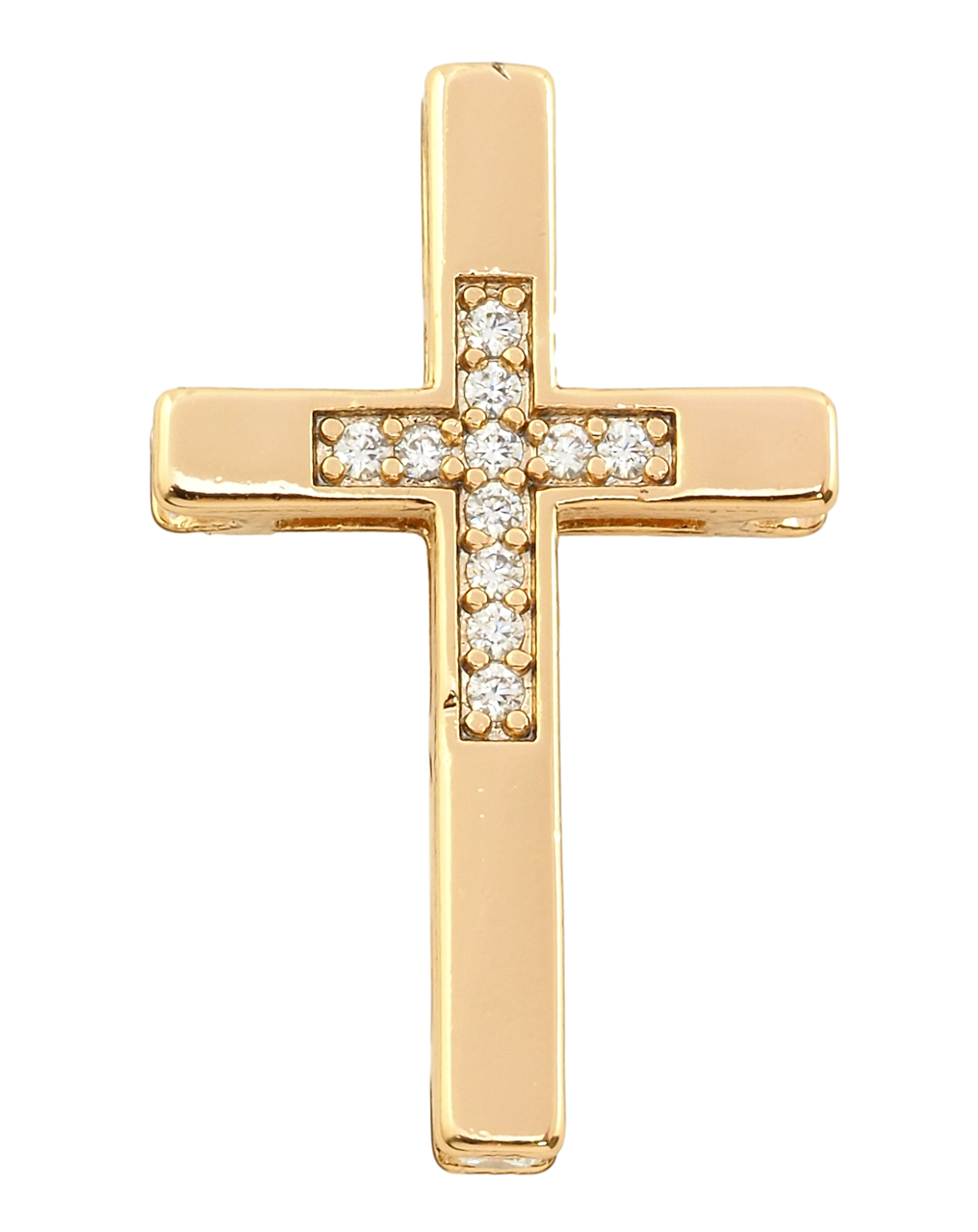 Кулон Xuping Позолота 18K "Хрест з цирконієм" для ланцюжка до 3мм