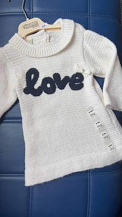 Плаття на довгий рукав (6-9м.) Молочний (YOLA.BABY.SHOP), фото 1